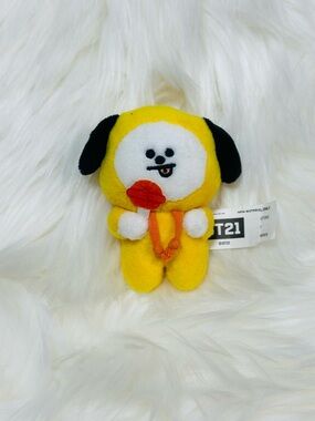 BT21 CHIMMY Plush Yellow Dog Keychain - Soft Collectible